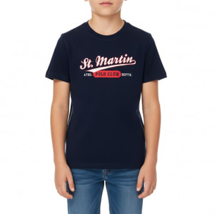 T-shirt jersey con stampa logo Polo Club St Martin Blu