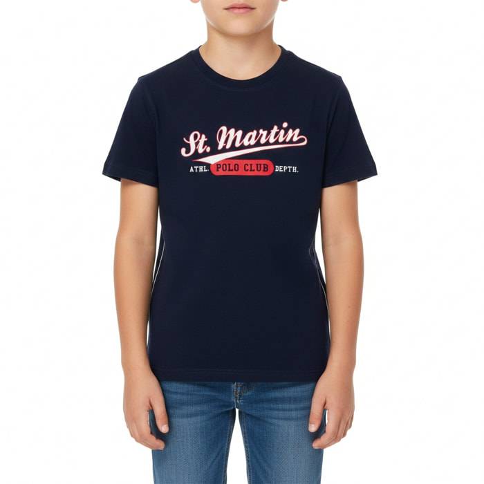 T-shirt jersey con stampa logo Polo Club St Martin Blu