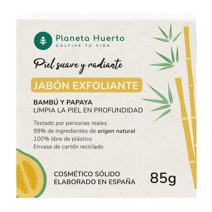 Jabón exfoliante con extracto de Papaya Planeta Huerto 85 gr