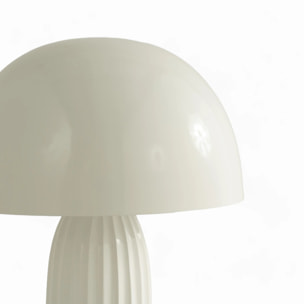 Lampe à poser en métal blanc finition brillante - Joy