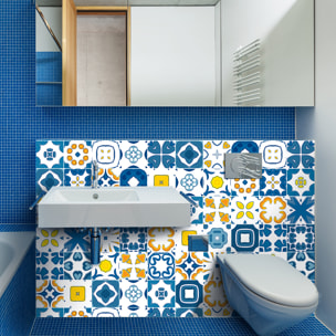 Stickers muraux - Sticker Mural Carrelage adhésif Cuisine Salle de Bain - 24 STICKERS CARRELAGES AZULEJOS SEVERILLA