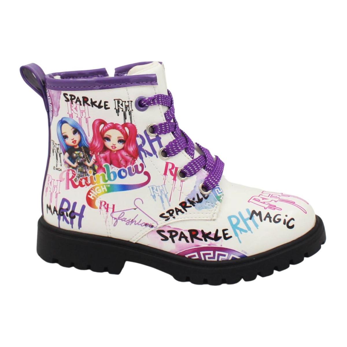 Anfibi Rainbow High con chiusura laterale Bianchi Lei Easy Shoes Bianco