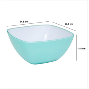 Saladier "Square" vert menthe 25x25cm