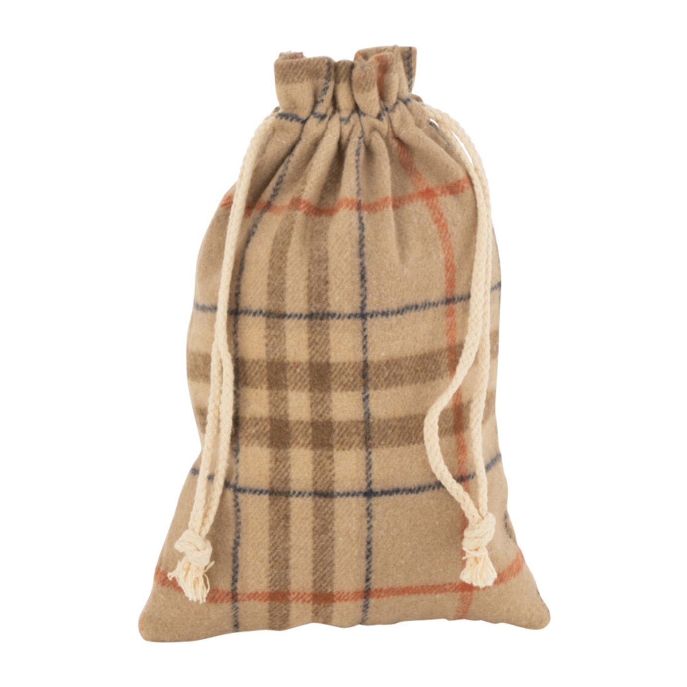 J-Line sac de Noël Quadrillé - textile - beige/brun - small - 4 pcs