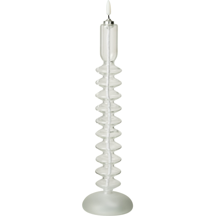 J-Line bougie - verre - transparent - lumières LED