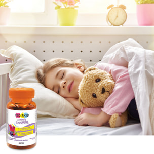 PEDIAKID - Gommes Sommeil - Complément alimentaire - Tilleul, Aubépine, Camomille & Mélisse - Facilite l'endormissement - Favorise un sommeil de meilleure qualité - Sans gélatine - Lot de 3