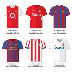 Affiche 50 x 70 cm - Legendary Football Teams - Olivier Bourdereau