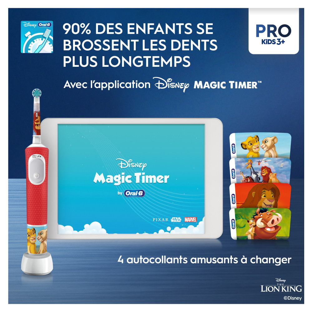 Oral-B Vitality Pro Kids - Le Roi Lion - Brosse À Dents Électrique
