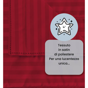 TRAPUNTINO ESTIVO 100gr SATIN STRIPES, Raso di Poliestere, Made in Italy - BORDEAUX
