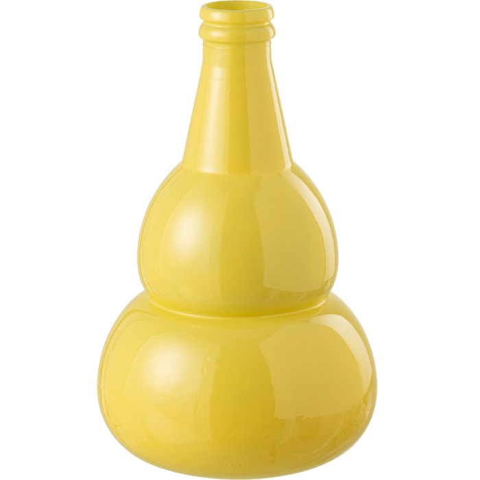 J-Line vase Cocoon - verre - jaune - 45 cm de hauteur