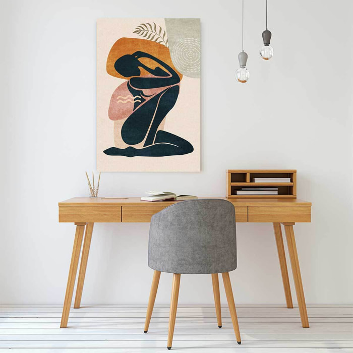 Tableau moderne coloré collage feministe  Toile imprimée
