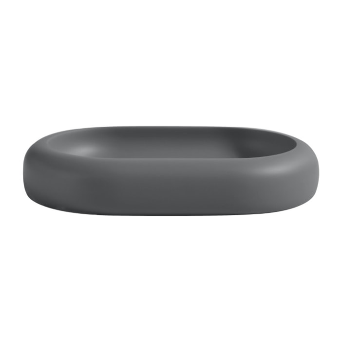 Porte-savon ZAC en polyresine – finition gris charbon mate, design moderne