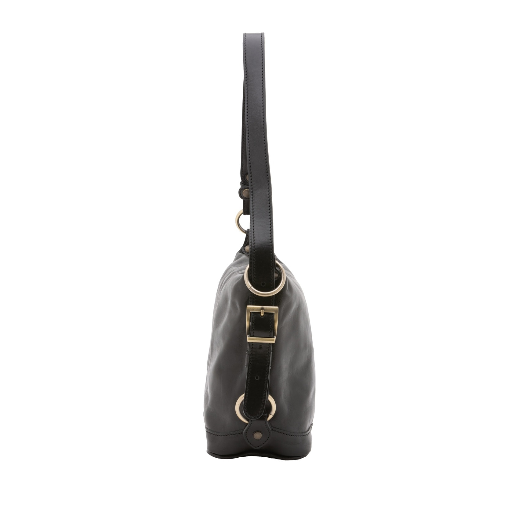 Borsa a secchiello da donna - Modello False - Vera pelle - 25.0 x 28.0 x 14.0 cm