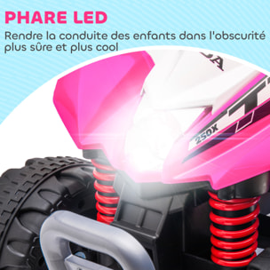 Quad électrique enfant 6V 30W HONDA TRX 250X V max. 2,8 Km/h phare LED klaxon rose