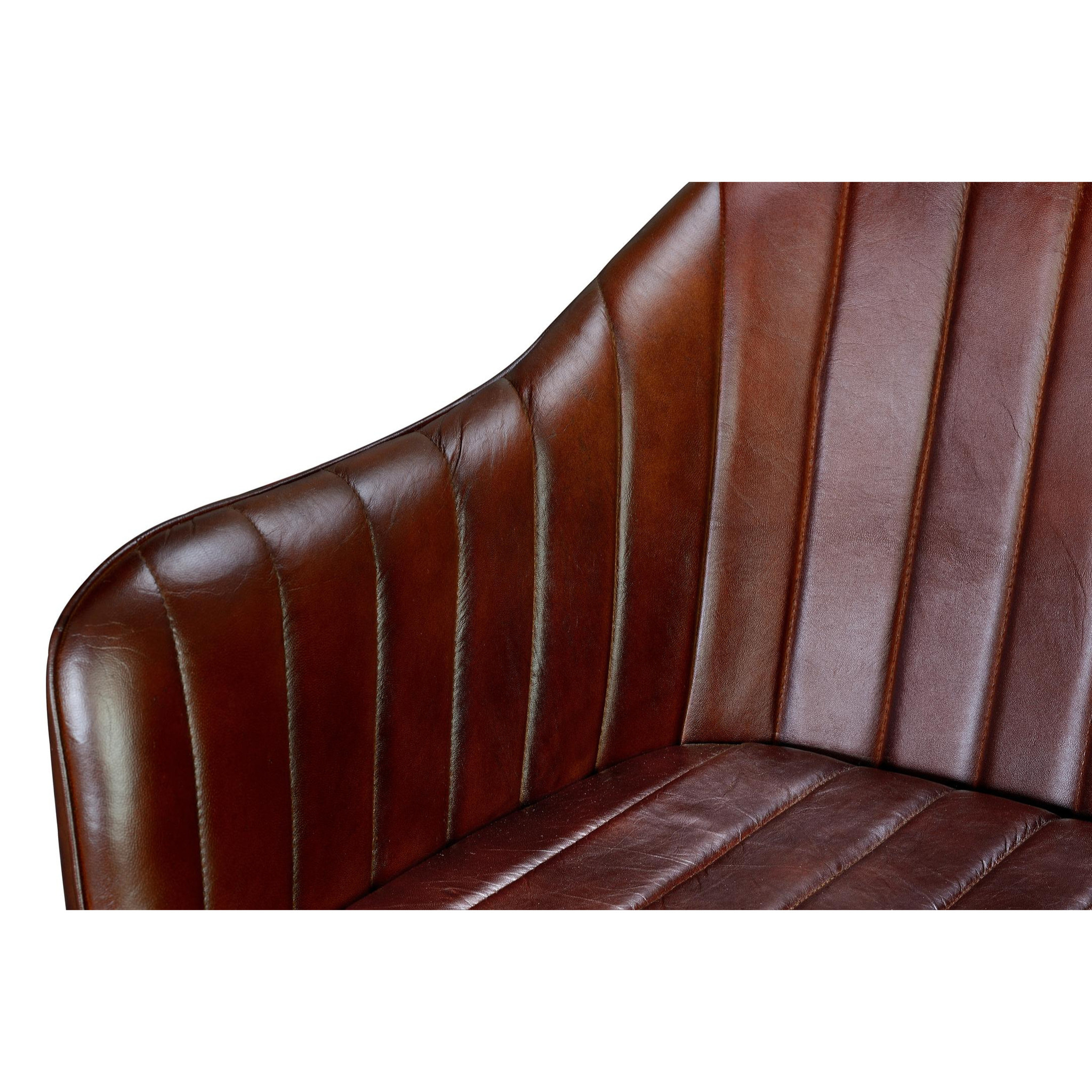 Sillón de Piel 54 Cm Estilo Industrial Vintage