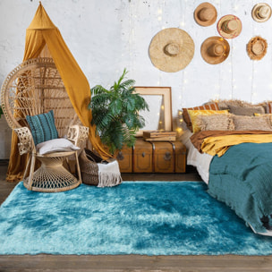 Tapis fait main Shaggy longues mèches Moodil