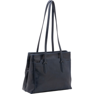 Borsa a spalla da donna - Modello Iduna Lux - Vera pelle - 35.0 x 26.0 x 12.0 cm