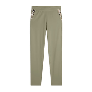 Pantaloni in jersey con apertura tasche animalier