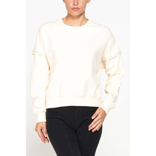 FELPA GIROCOLLO OVERSIZE FIT IN COTONE