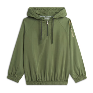 Giacca Soft Shell Bambina con Cappuccio e chiusura mezza zip