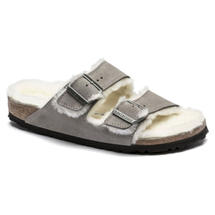 Sandali Birkenstock Arizona Shearling Grigio