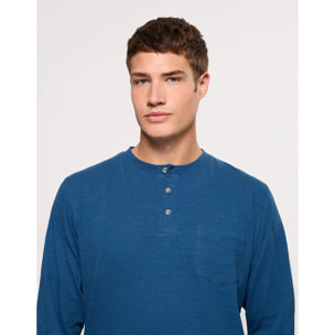 Camiseta Manga Larga Azul - Barnock