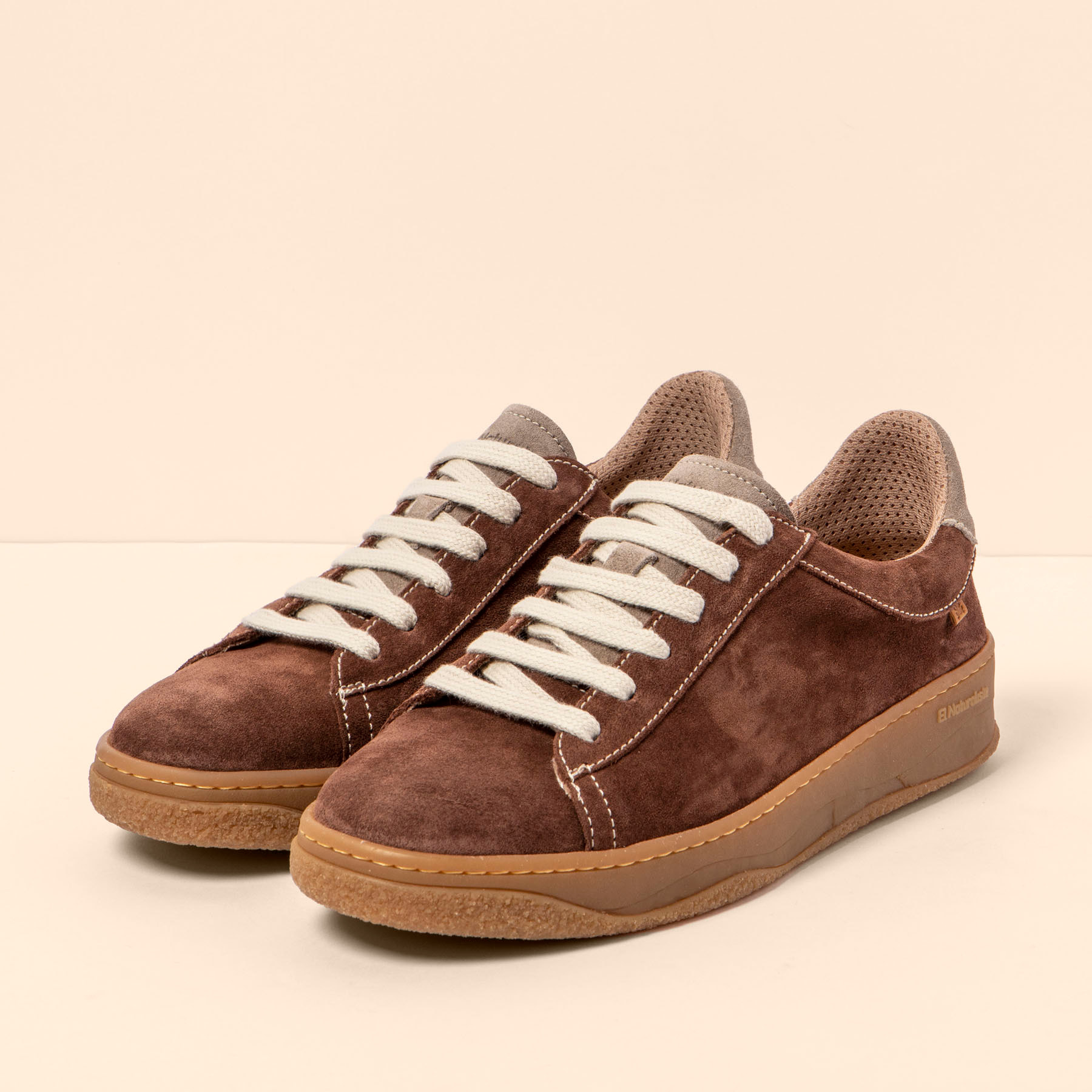 Zapatos N5848 SILK SUEDE CHOCOLATE/ GEO color Chocolate