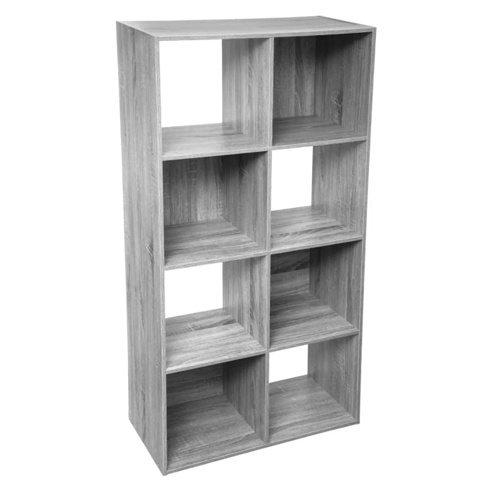 Étagère 8 cases "Mix N' Modul" effet chêne gris