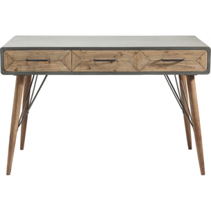 Bureau en bois X Factory 3 tiroirs 120x60cm Kare Design