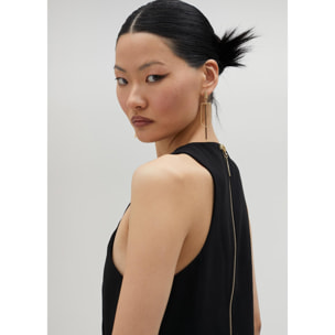 Top con frange e strass