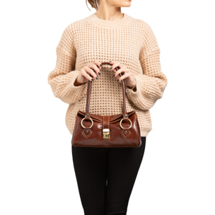 Borsa a mano da donna - Modello False - 100% pelle - 29.0 x 15.0 x 12.0 cm