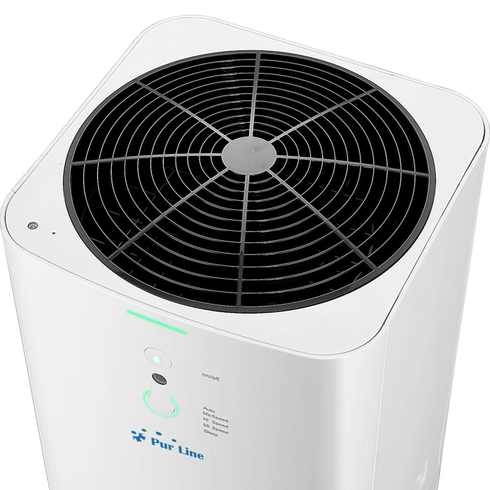 Purificateur d'air avec filtre HEPA, PM2, ioniseur, écran tactile LED, 3  vitesses et mode AUTO pour 60m2