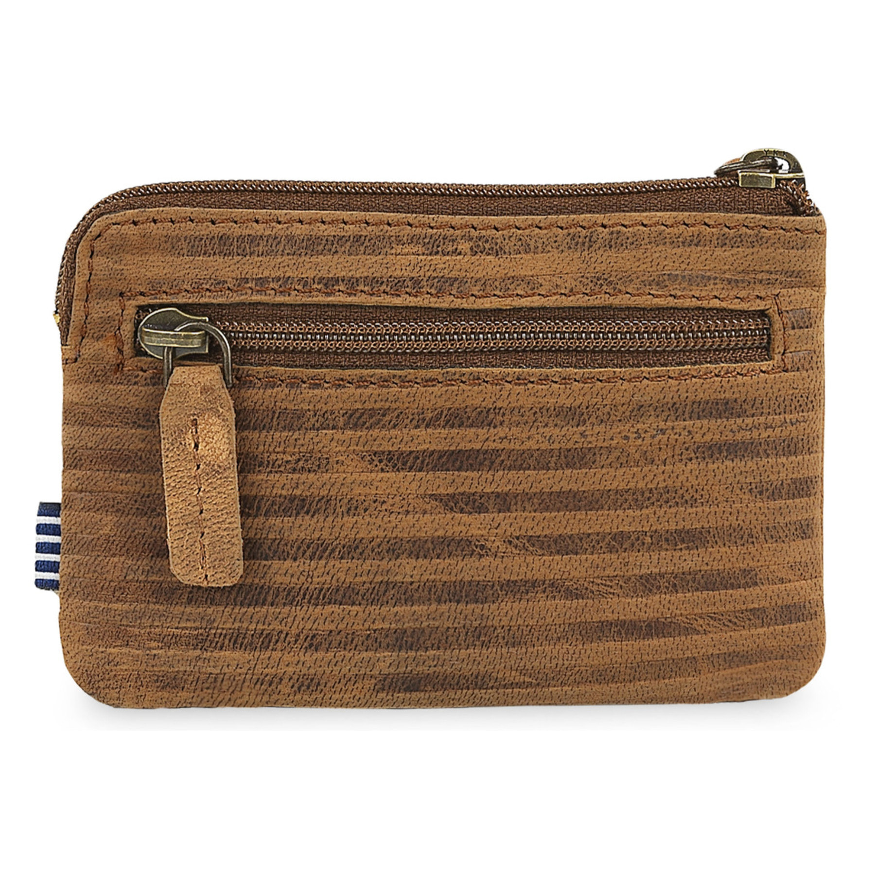 Monedero Primer De Piel Marron