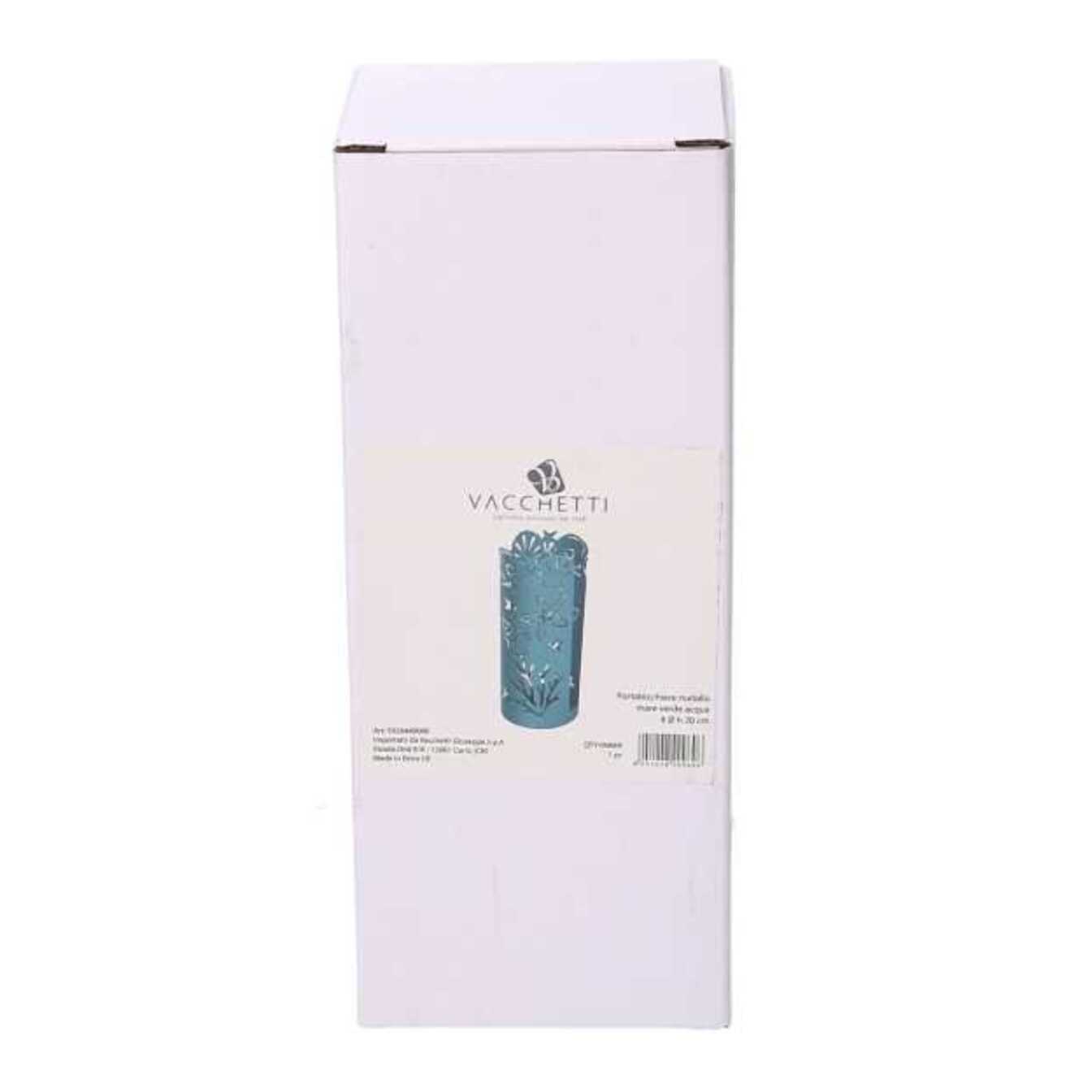 Portabicchiere in metallo mare verde acquatondo cm ø8h20