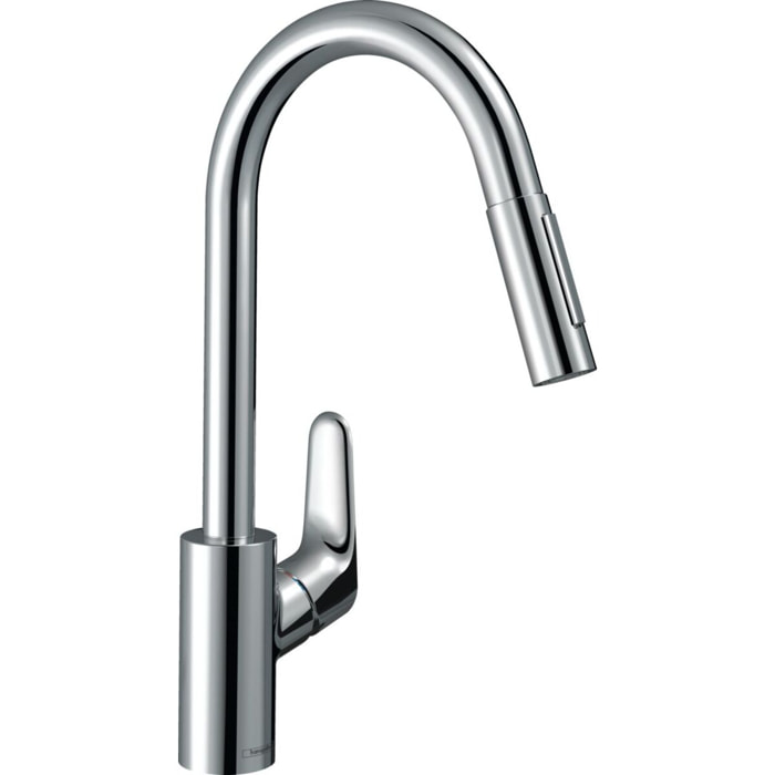 Mitigeur de cuisine Focus M41 , avec douchette extractible 2 jets chromé - HANSGROHE - 31815000