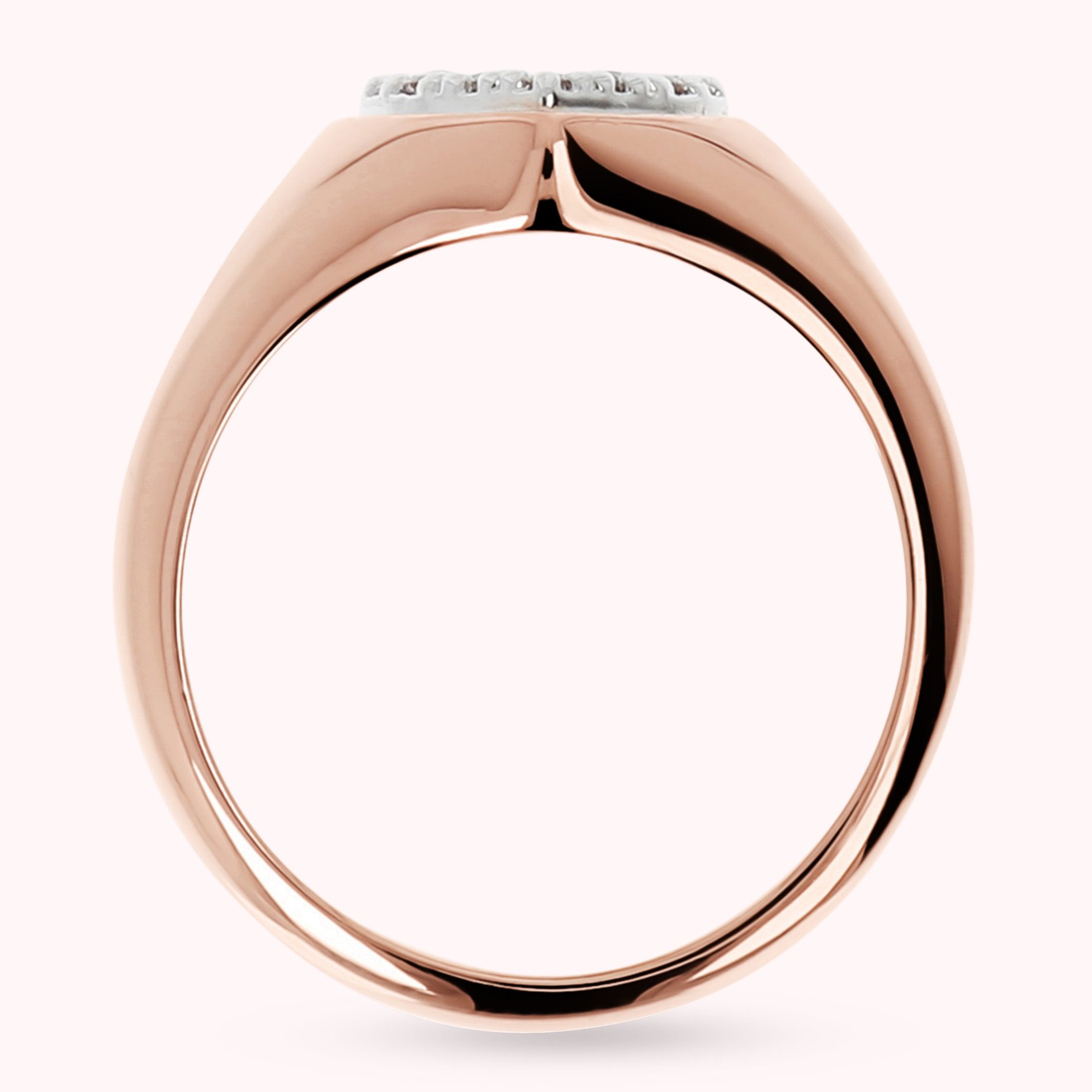 Anello Fedina con Cuore Pavé in Cubic Zirconia