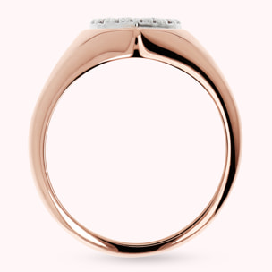 Anello Fedina con Cuore Pavé in Cubic Zirconia