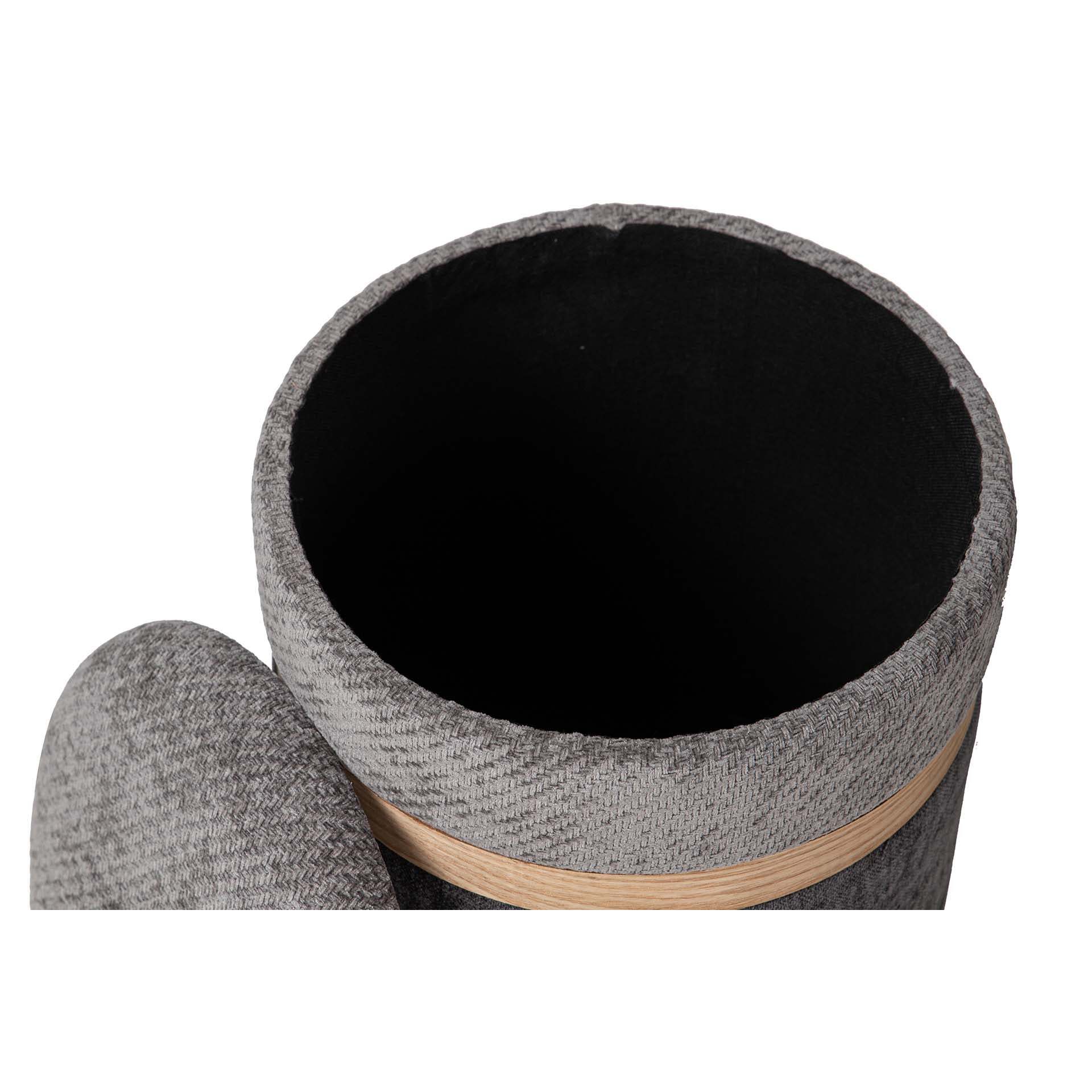 Set 2 Puffs Velvet 36x36x44 31x31x38 Cm
