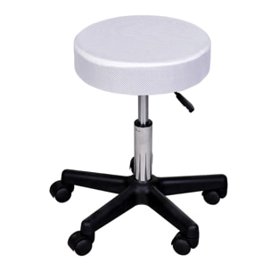 Tabouret massage a roulettes reglable en hauteur pivotant avec trois couleurs de housse de protection