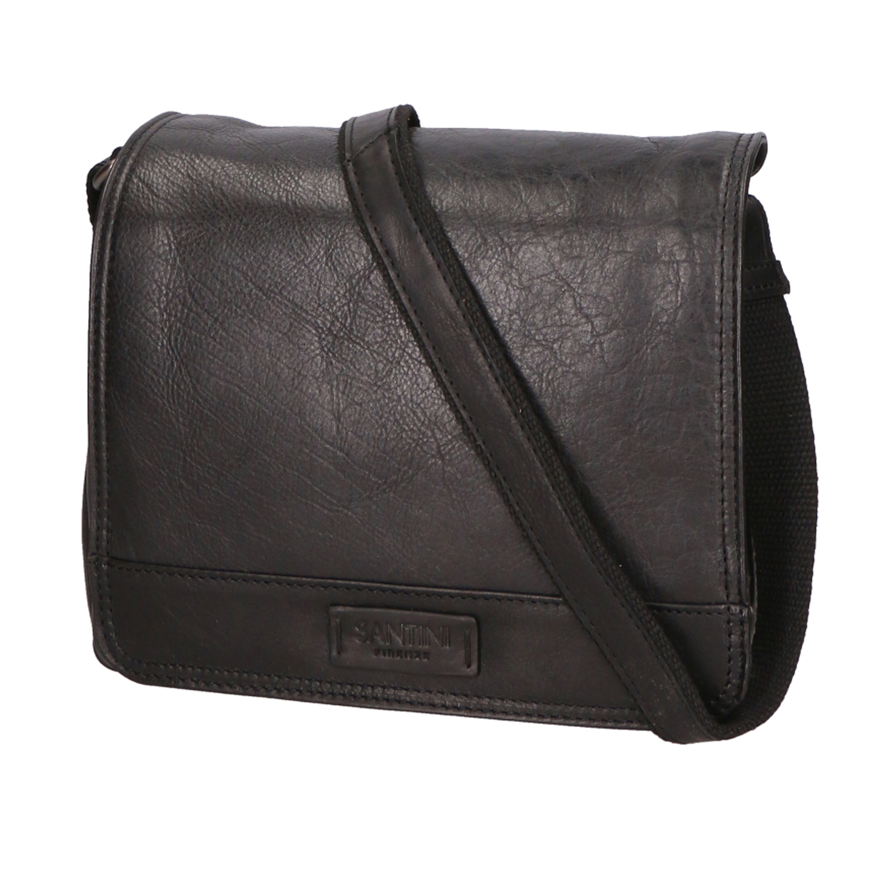 Borsa a tracolla unisex In Vera pelle Made in Italy 23x18x10 cm