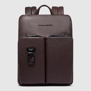 Piquadro Zaino sottile porta pc e iPad® con protezioni antiurto e RFID, espandibile