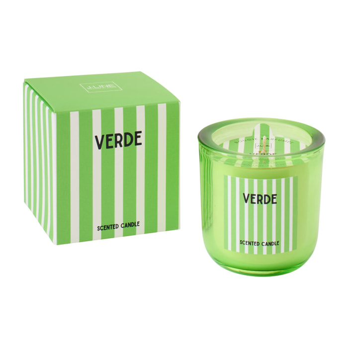 J-Line Bougie Parfumée Verde -  Spring Ivy & Neroli - verre - vert - small