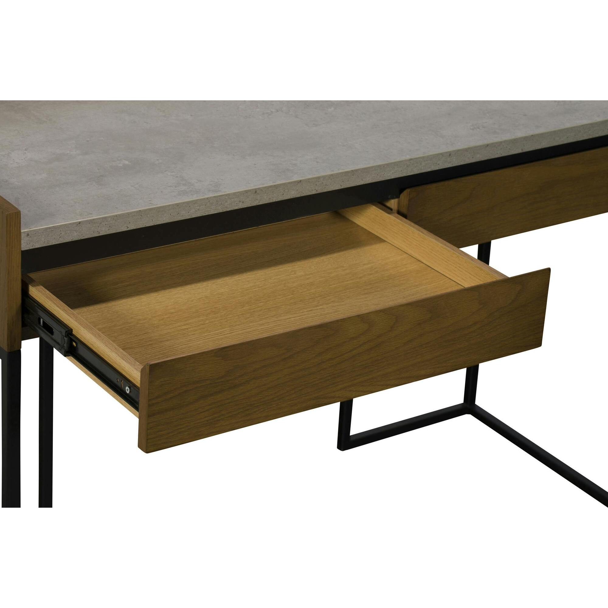 Bureau design en bois aspect béton KINGSTON