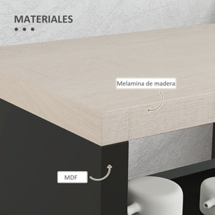 Carrito Auxiliar con Ruedas de 3 Niveles, Carrito de Cocina Estrecho con 3 Estantes, Tablero y Asa, para Comedor, Salón, Baño, 48x15x80 cm, Negro