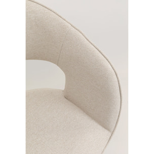 Chaise avec accoudoirs pivotante Gina noire Kare Design