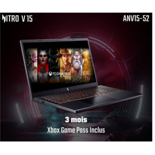 PC Gamer ACER Nitro V15 ANV15 15,6" FHD 165Hz Intel Core 7 250H Nvidia GeForce RTX 5060 32 Go RAM DDR4 SSD 512 Go