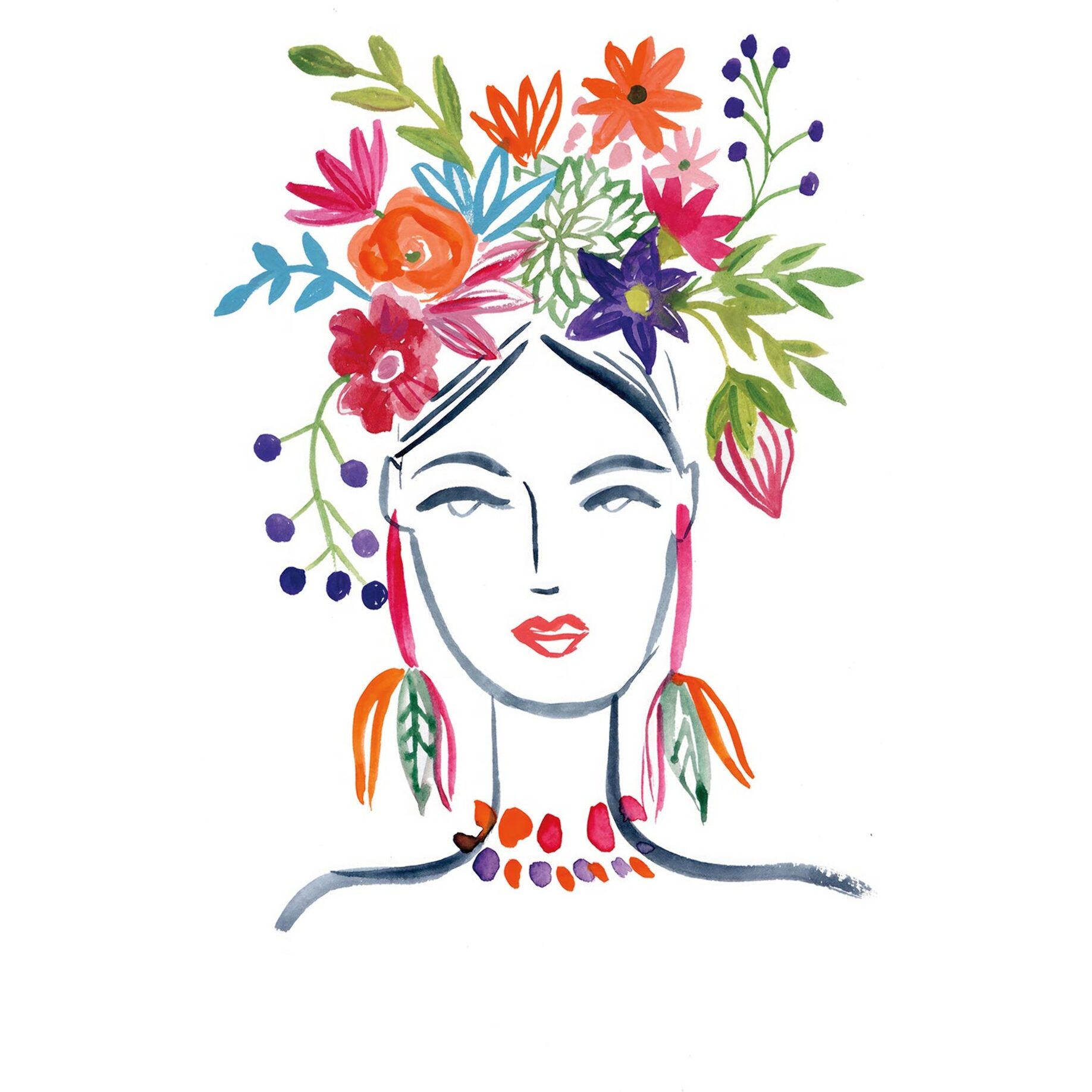 Papier peint graphique jolie fleur Intissé
