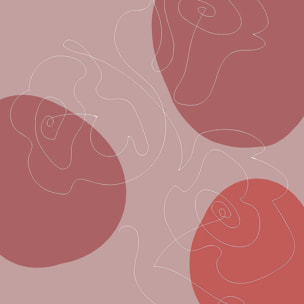 Affiche Line art et courbe rose Affiche sous cadre noir