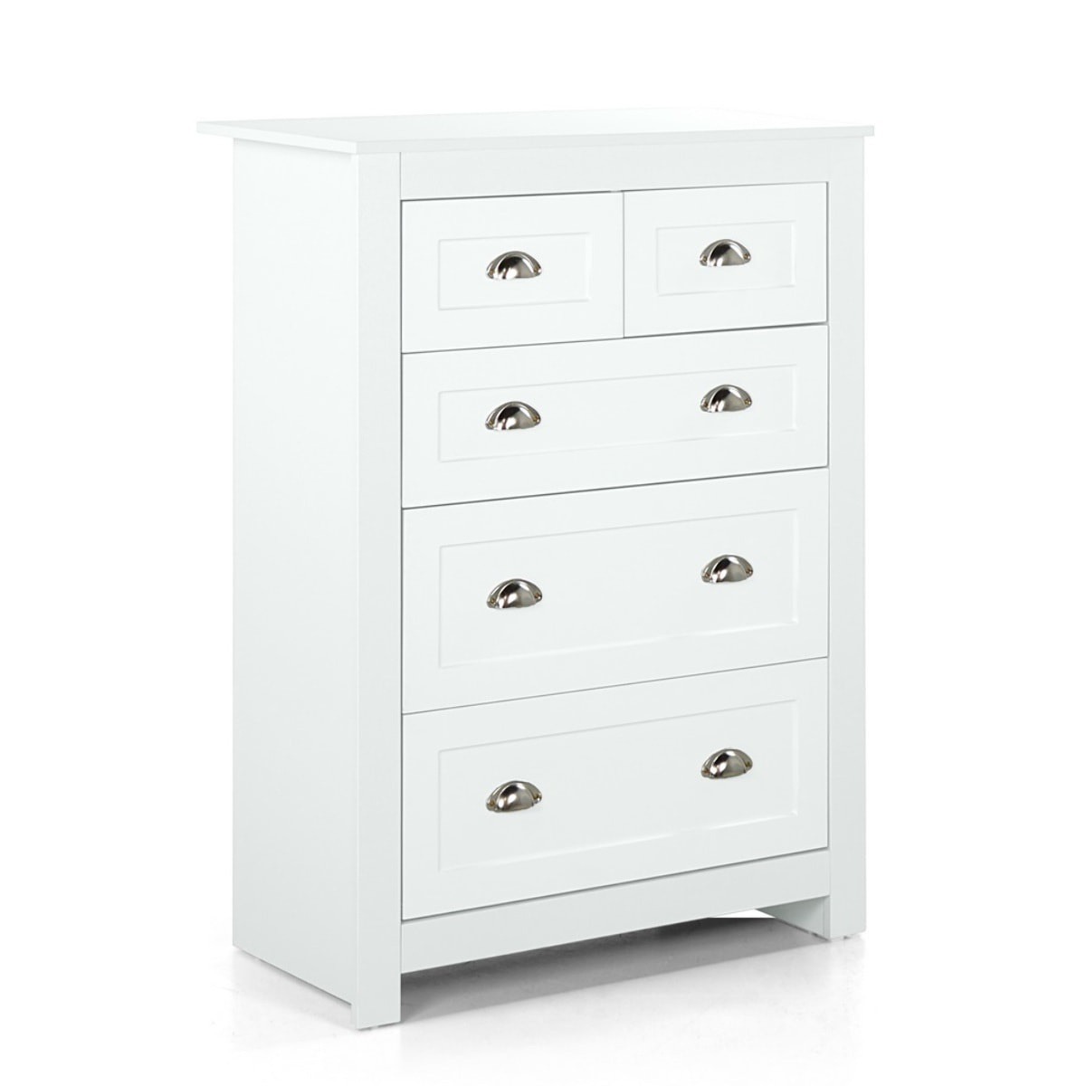 Cassettiera bianca con 5 cassetti 80x110x40 cm - Mary