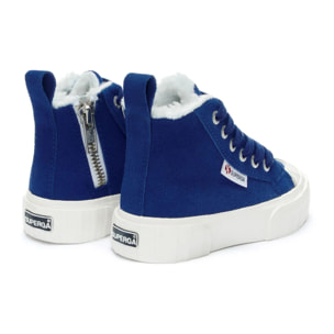 Sneakers Superga Bambino/a Blu 2696 Kids Stripe Suede